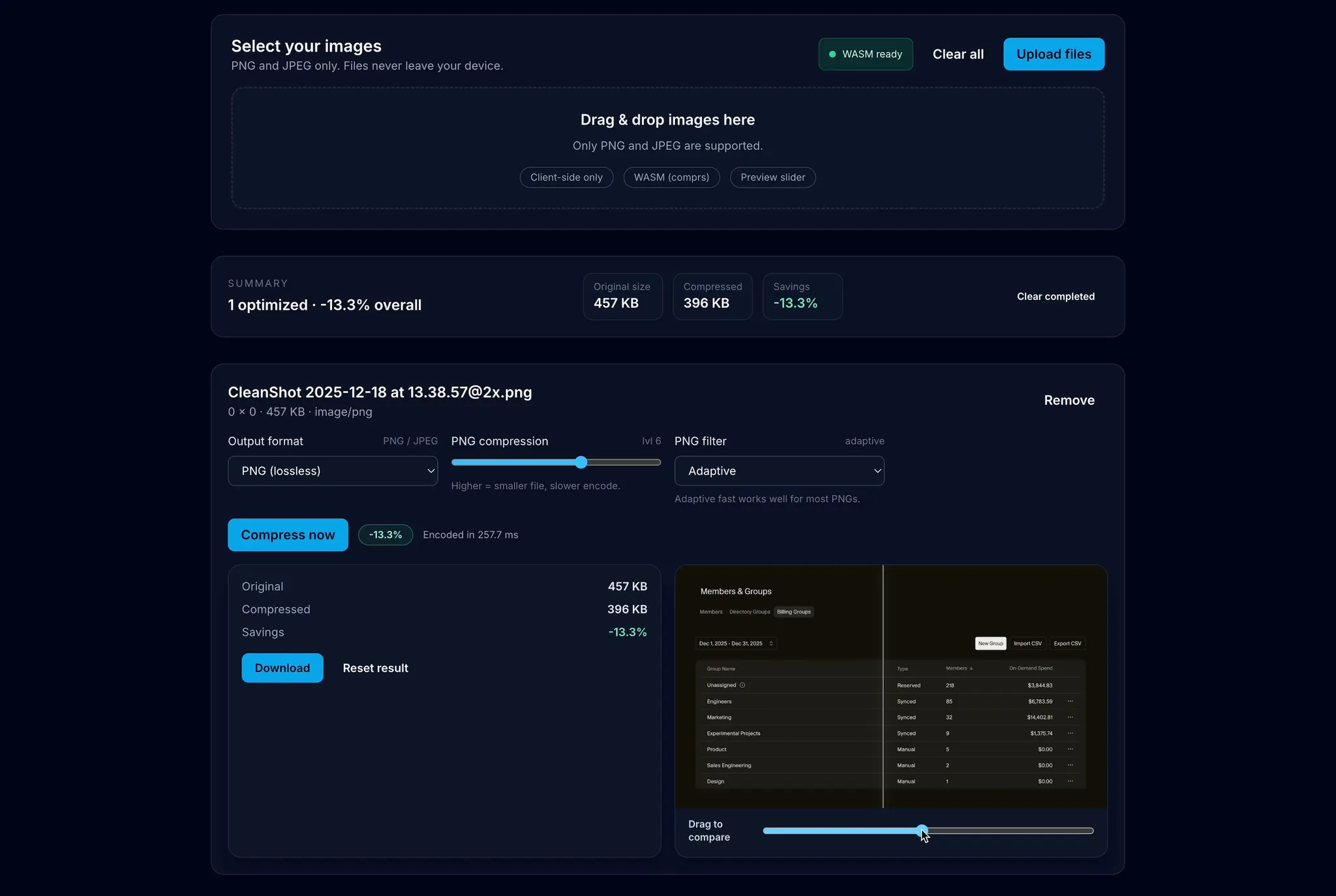 AI가 만든 pixo 웹 앱의 첫 버전